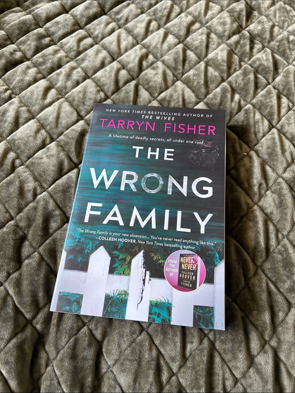The Wrong Family - Teal & Black Paperback Novel